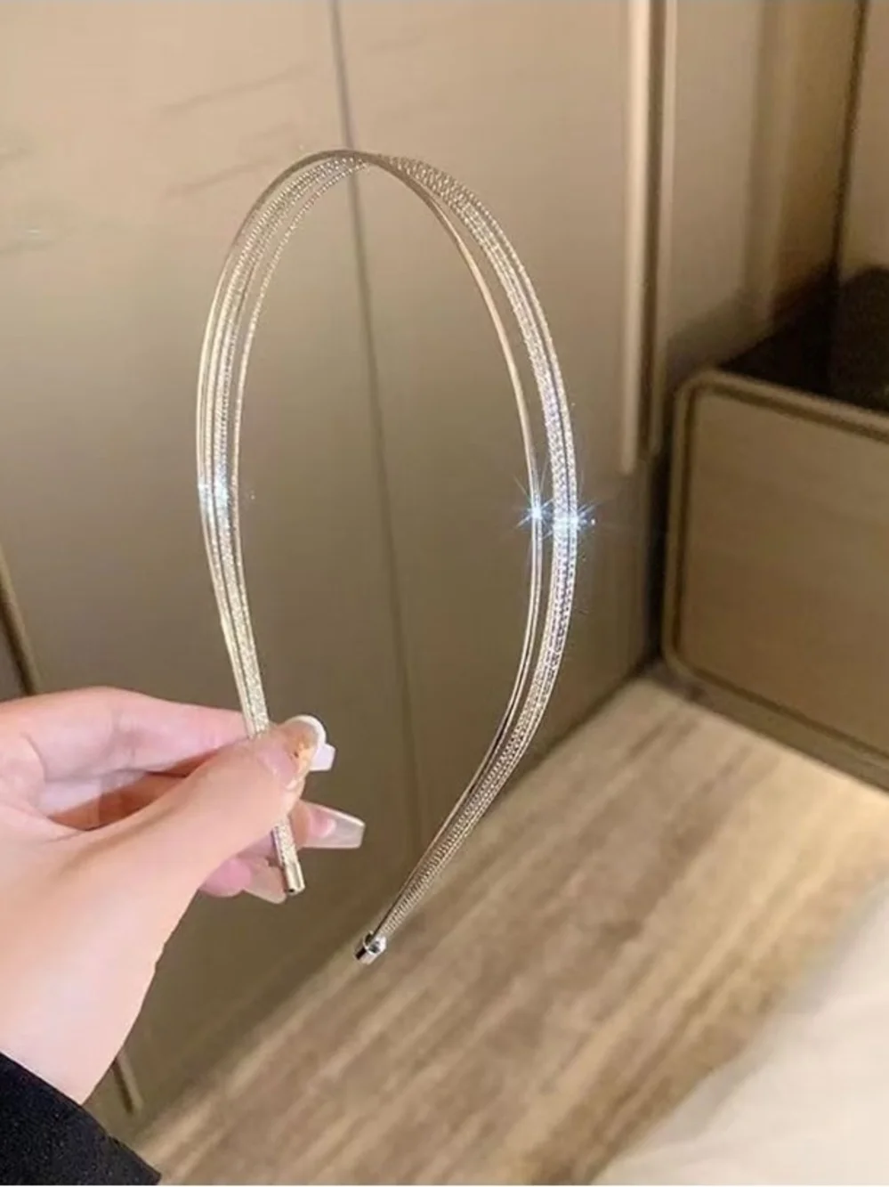 Silver Multi-Layered Row Metallic Headband - Women Accessories BNIB